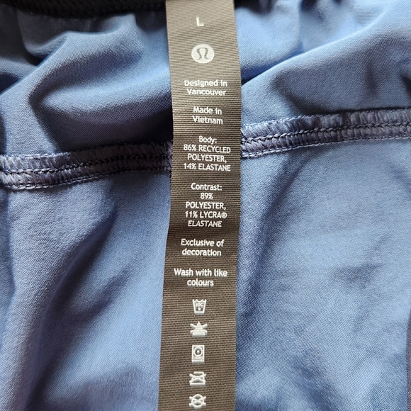 Lululemon Pace Breaker T.H.E Short 9” Linerless Heathered Navy Black Mens Size L - Picture 5 of 7